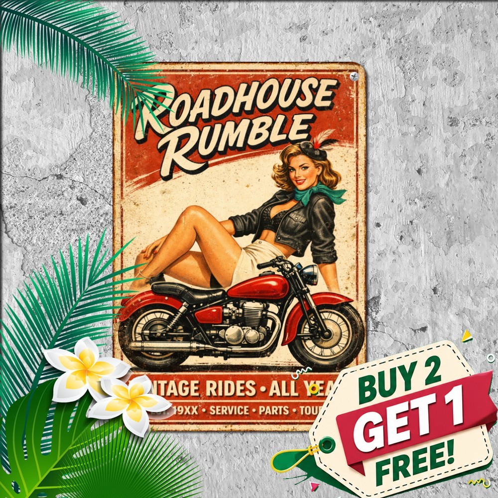 Classic American Motorcycle Brand Tribute Retro Metal Tin Sign Garage 8x12