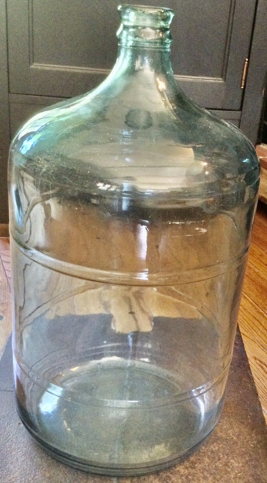 Vintage c.1950s-1970s 5 Gallon Blue Glass Water Cooler Bottle ACES / ASEC 72 GPD
