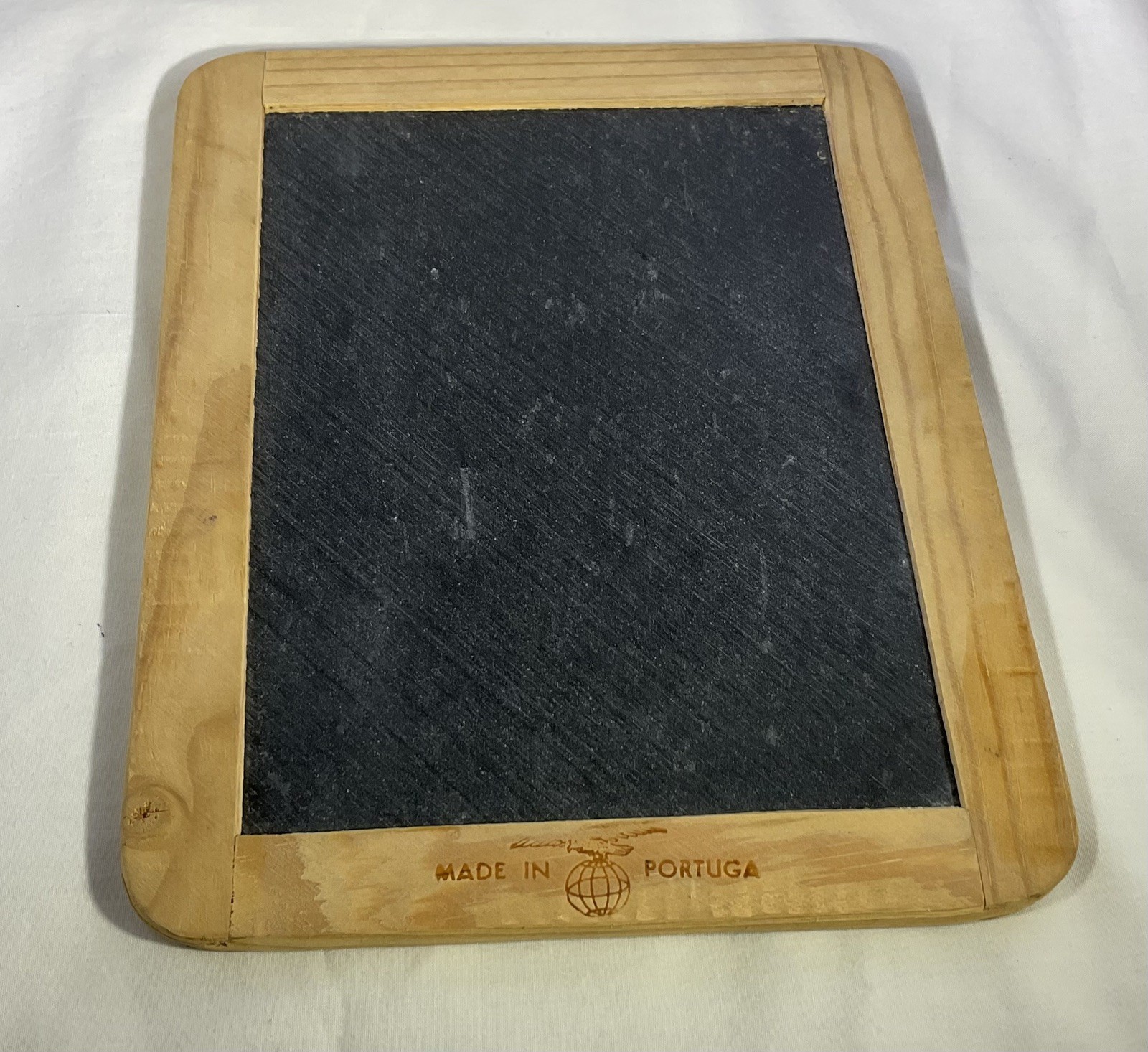 Vintage School Slate Tablet Wooden Frame Original Elementary