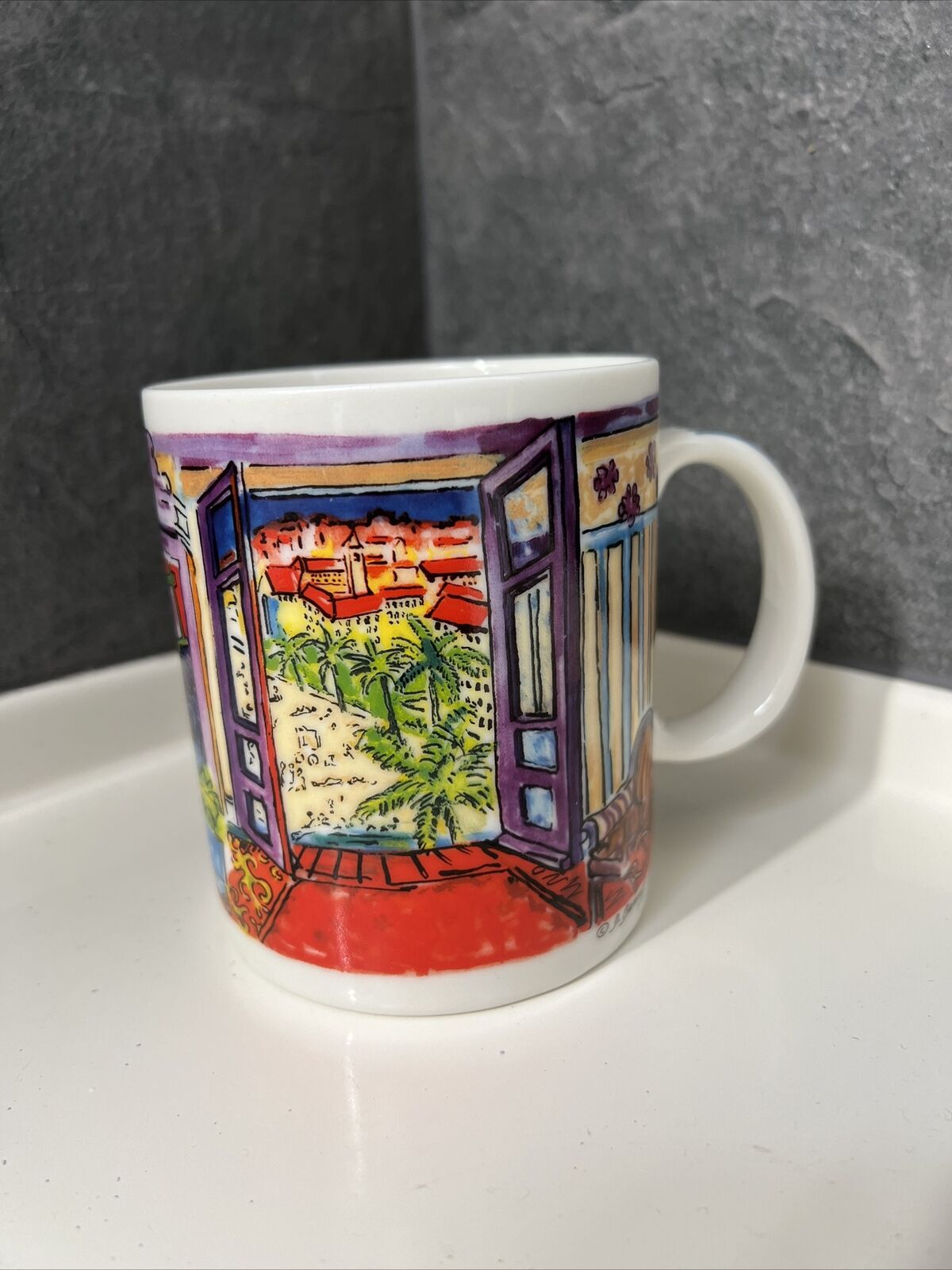 Raoul Dufy Inspired Chaleur Masters Collection Mug Burrows Interior Open Windows