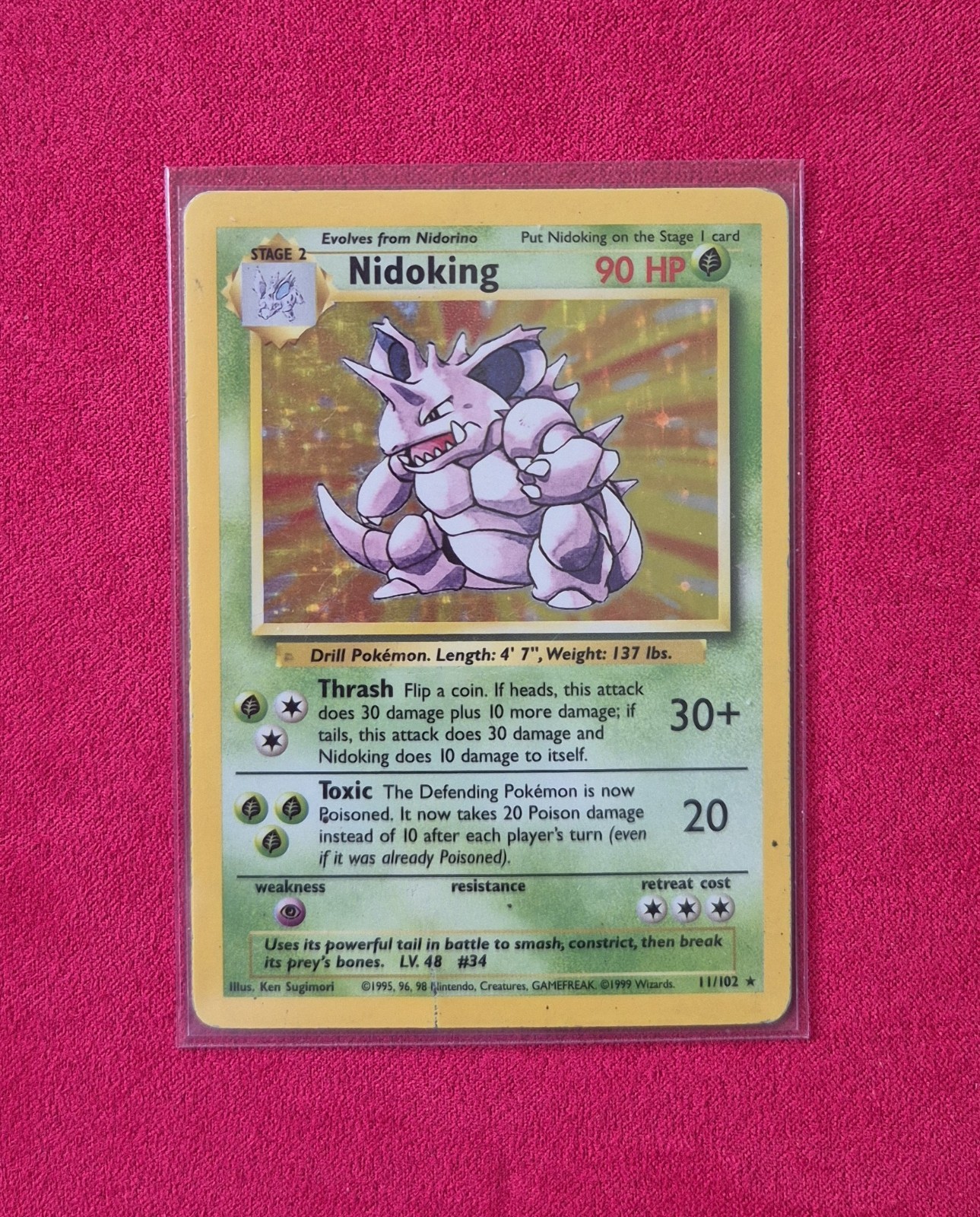 Nidoking - Holo - MP - Base Set - 1999 - Vintage #11/102 Pokémon