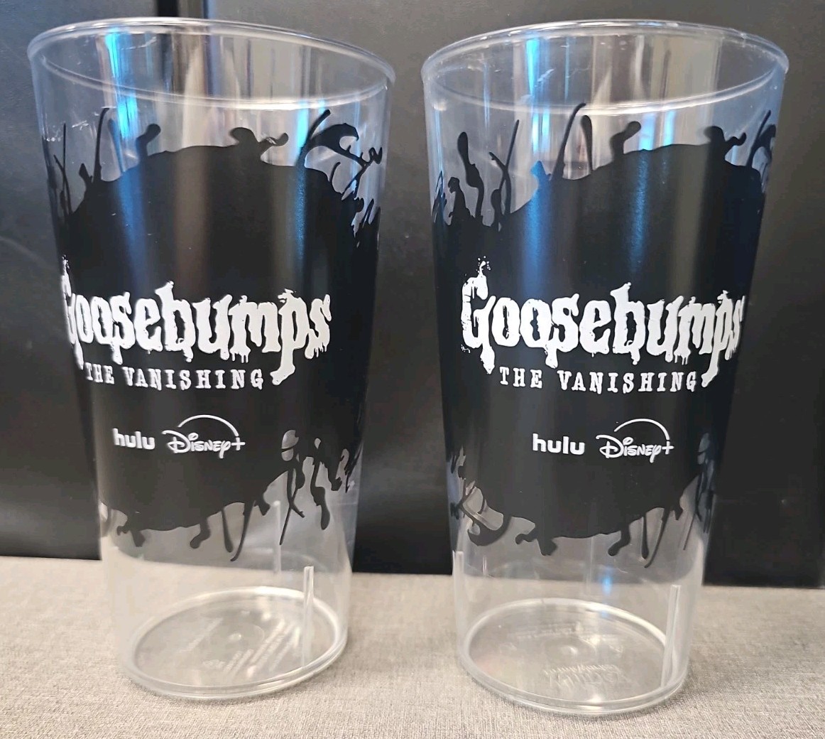 2 QTY Goosebumps The Vanishing x Teaspoon Promo Plastic Cups RARE PROMO