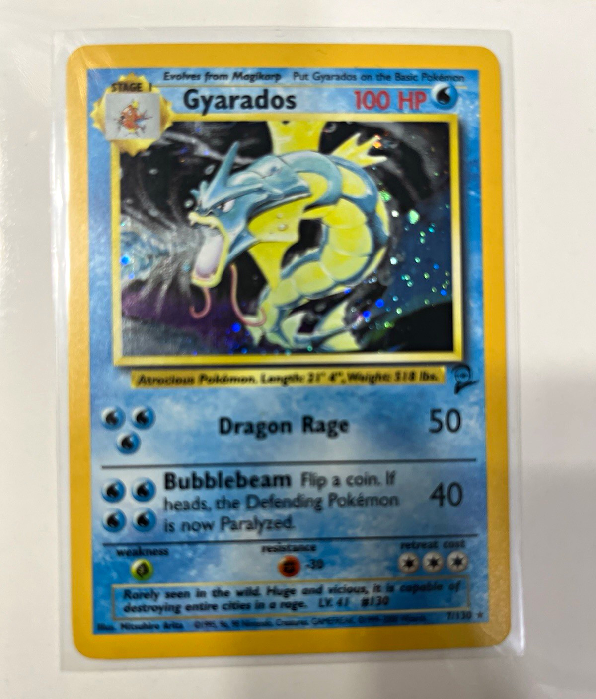 Pokémon Gyarados Base Set 2 7/130 Holo English 2000 WOTC nm-