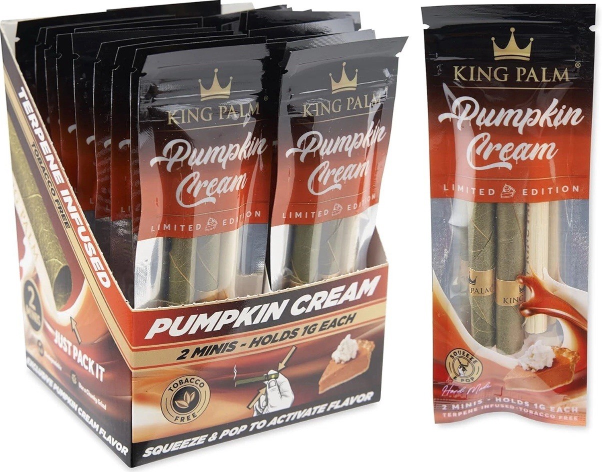 King Palm | Mini | Pumpkin Cream | Palm Leaf Rolls | 20 Packs of 2 Each =40Rolls King Palm | Mini | Pumpkin Cream | Palm Leaf Rolls | 20 Packs of 2 Each =40Rolls