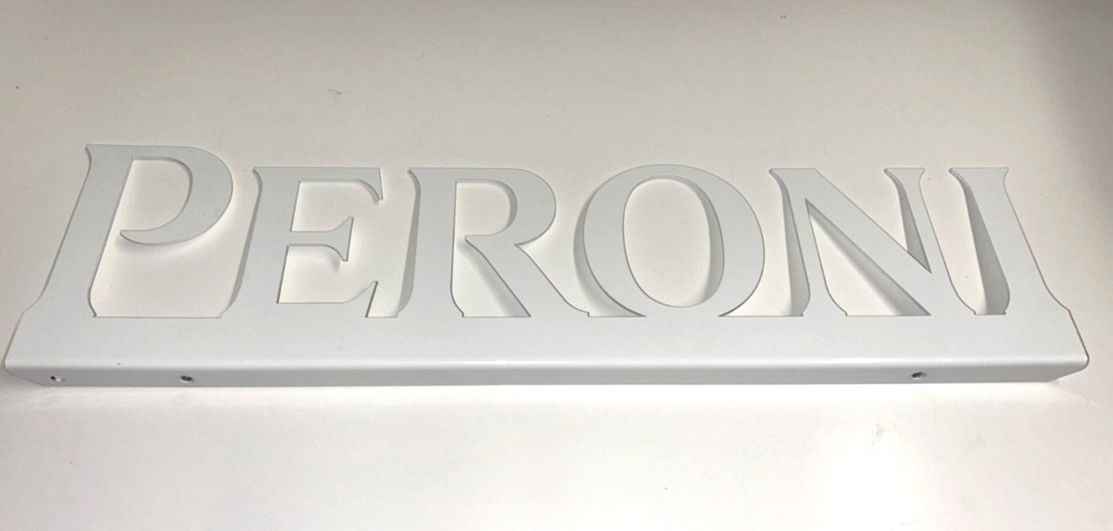 Peroni Metal Sign Very Rare Die Cut Italy Beer Man Cave