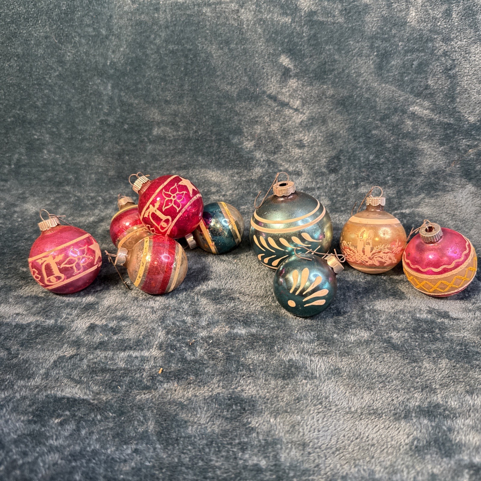 Shiny Brite VTG Christmas Glass Ornaments Lot
