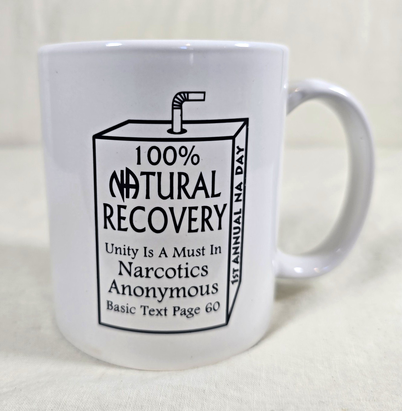 Narcotics Anonymous NA 100% Natural Recovery Coffee Mug 1st Annual NA Day
