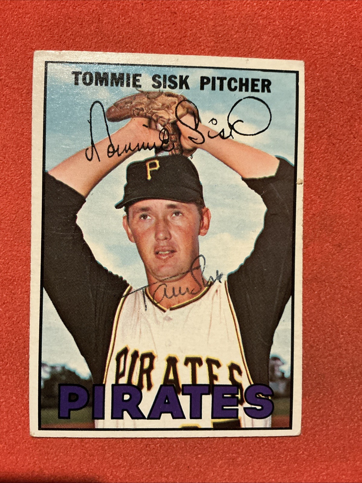 Tommie Sisk 🔥🔥MLB: 1967 Topps 🔥🔥Autograph🔥🔥