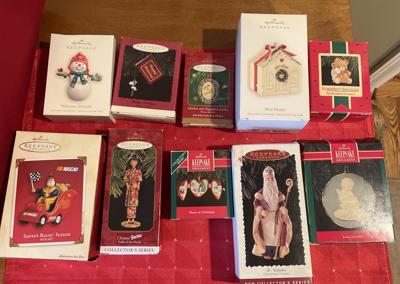 Vintage Lot Of 10 Hallmark Keepsake Hanging Ornaments + Boxes 1992-2007 Assorted Vintage Lot Of 10 Hallmark Keepsake Hanging Ornaments + Boxes 1992-2007 Assorted