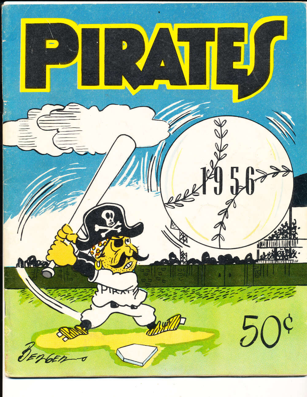 1956 Pittsburgh Pirates yearbook em bx5.24