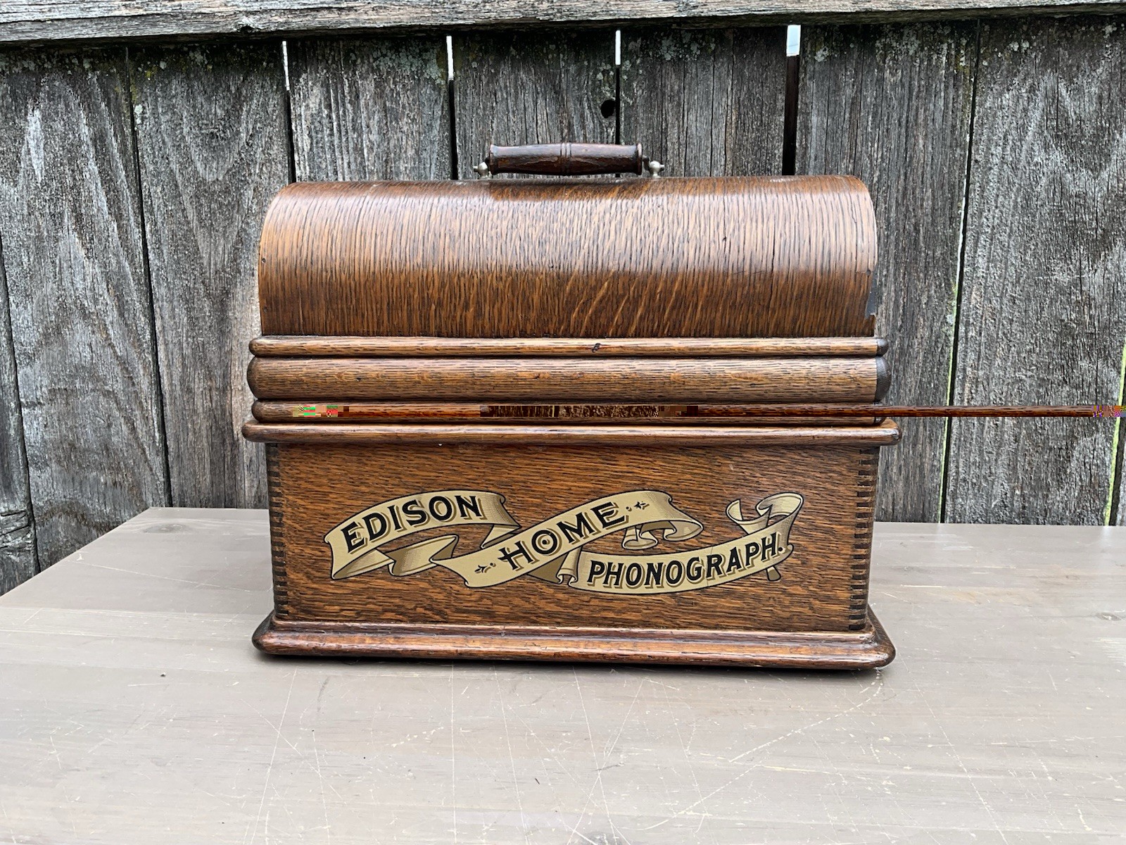 Thomas A Edison Model H Cylinder Home Phonograph Case Thomas A Edison Model H Cylinder Home Phonograph Case