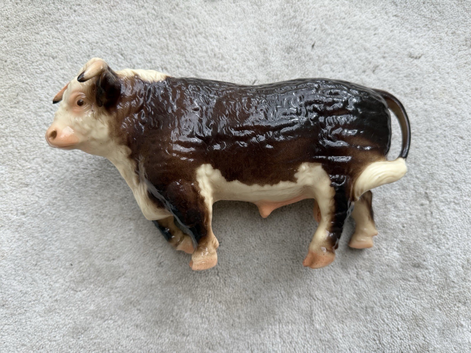 Vintage Breyer Horse #71 Glossy Walking Hereford Bull RED EYES Version Excellent