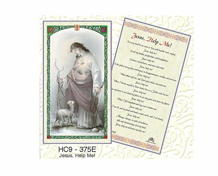 Jesus Help Me Sacred Heart of Jesus Laminated Prayer Cards Pack of 25 English Jesus Help Me Sacred Heart of Jesus Laminated Prayer Cards Pack of 25 English