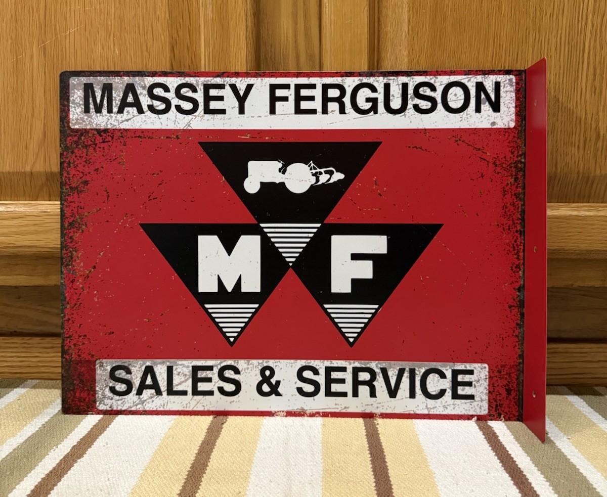 Massey Ferguson Sales Services Sign Tractor Farm Parts Vintage Style Wall Decor