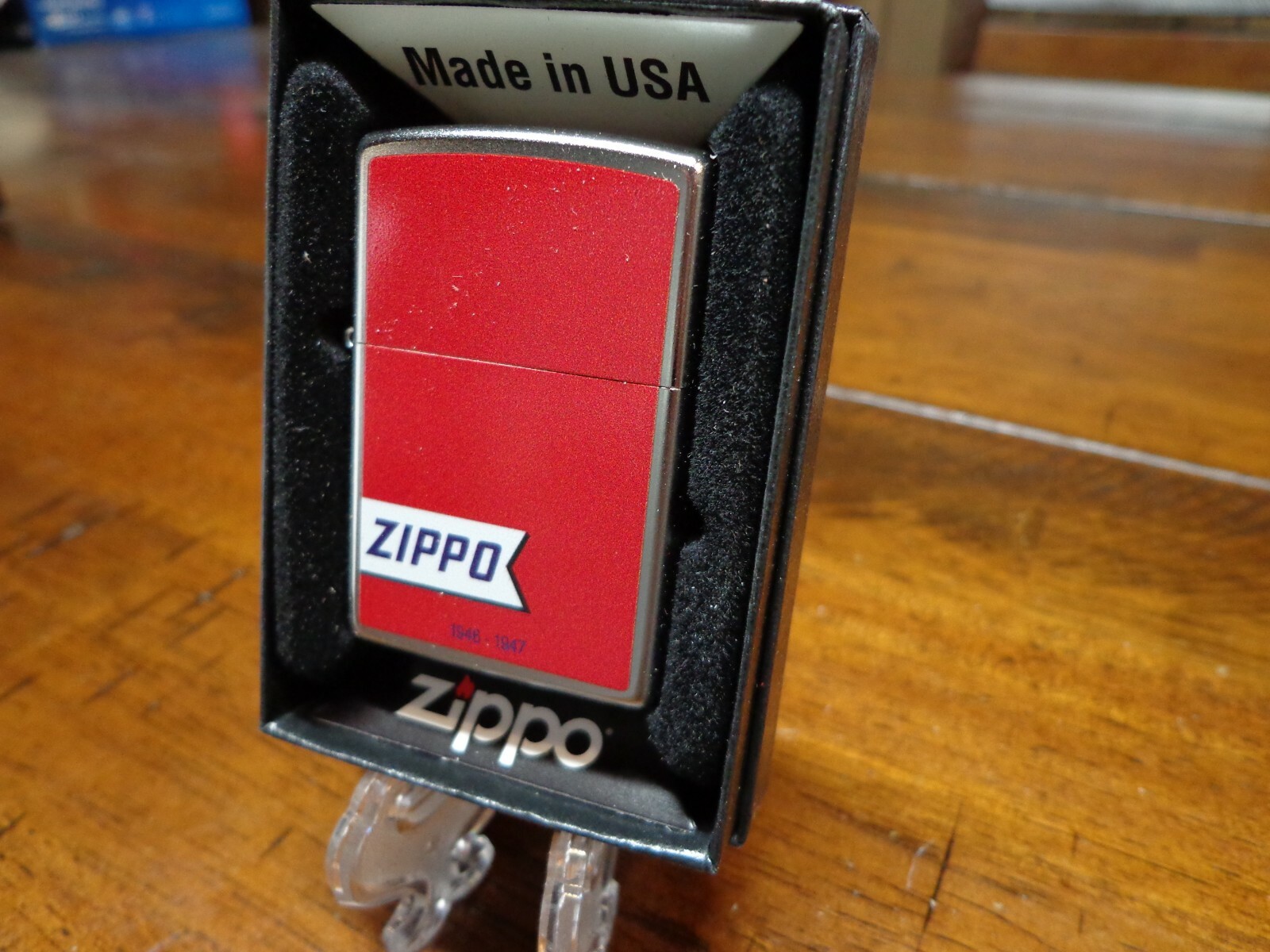 ZIPPO 1946-1947 FLAG BOX DESIGN ZIPPO LIGHTER MINT IN BOX ZIPPO 1946-1947 FLAG BOX DESIGN ZIPPO LIGHTER MINT IN BOX