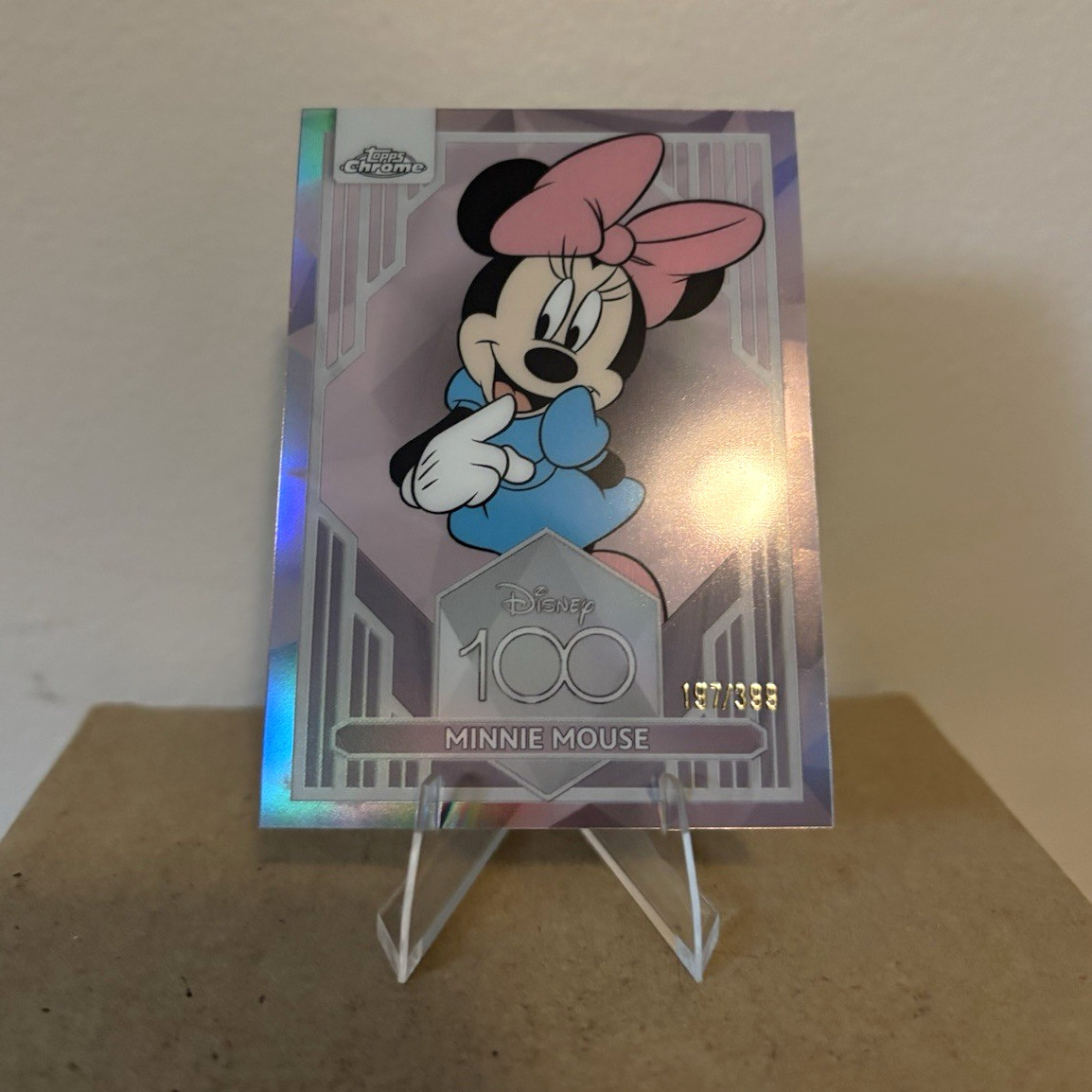2023 Topps Chrome Disney 100 Minnie Mouse #23 Pink Refractor 197/399 2023 Topps Chrome Disney 100 Minnie Mouse #23 Pink Refractor 197/399