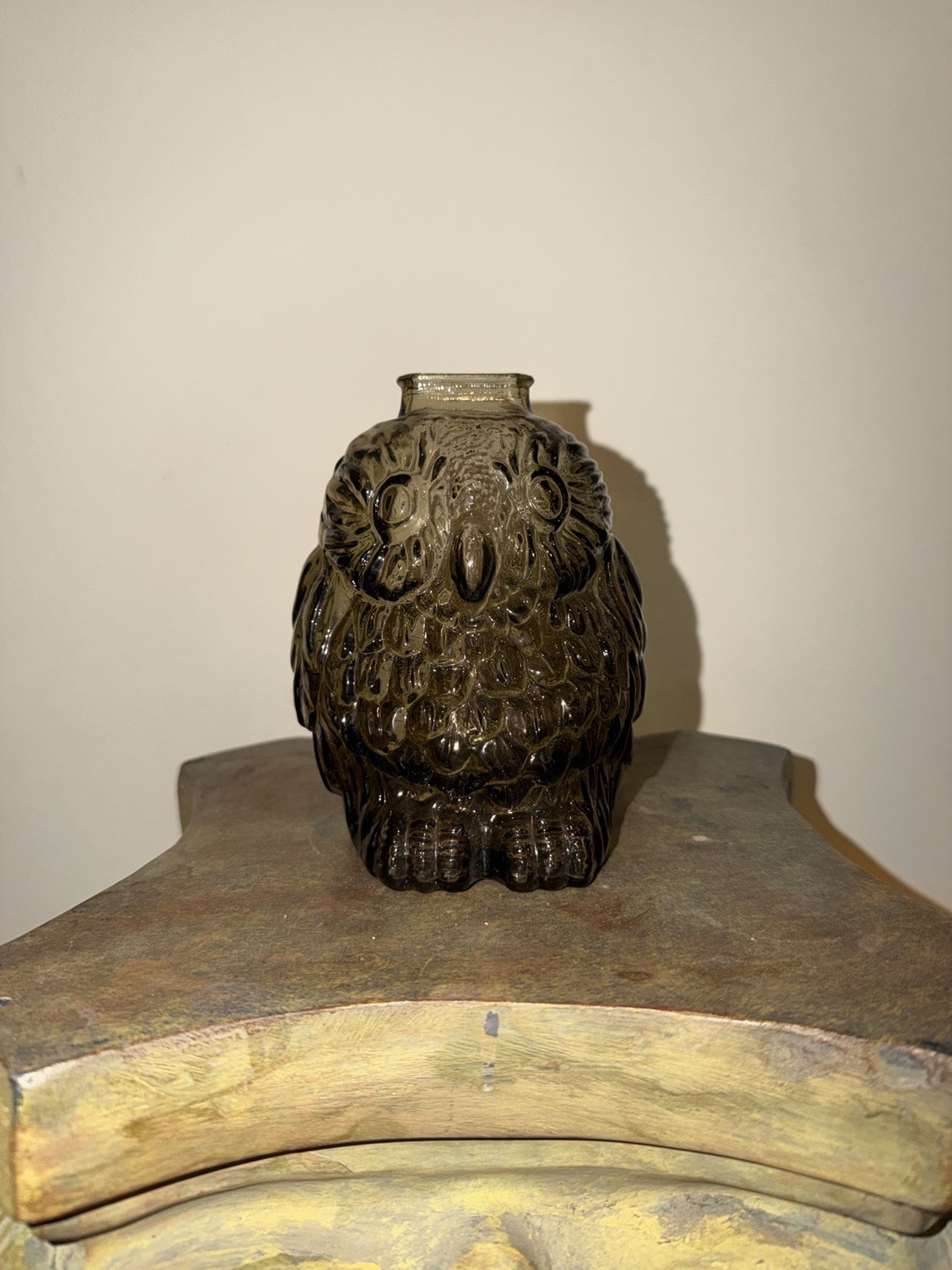 Vintage Rare ‘Wise Old Owl’ Libbey Glass Company Glass Bank