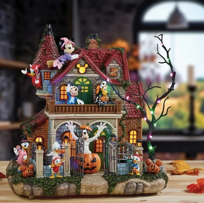 Disney Halloween Mickey Party House With  Lights Music Centerpiece NEW
