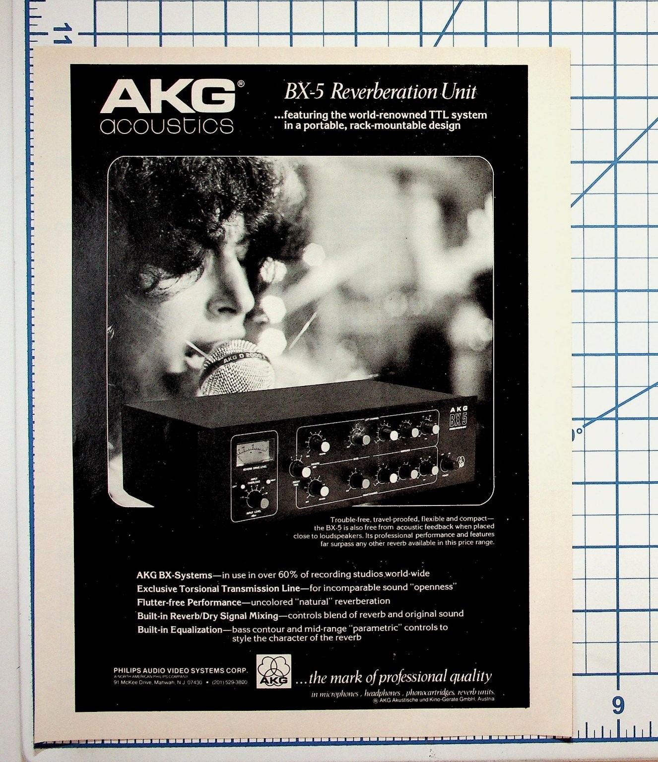Vintage AKG BX-5 Reverb Unit Magazine Ad Philips Audio Recording Studio Vintage AKG BX-5 Reverb Unit Magazine Ad Philips Audio Recording Studio