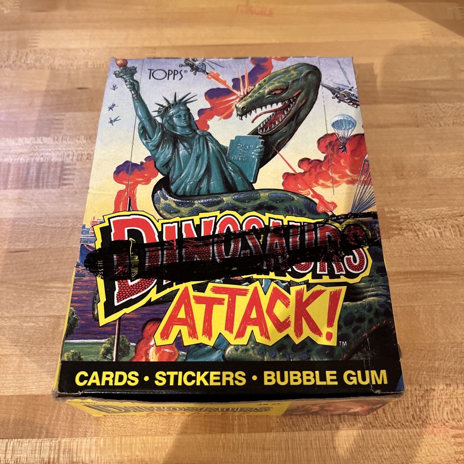 Dinosaurs Attack 1988 Trading Card Box With Sticker/Gum 48 Factory Sealed Packs Dinosaurs Attack 1988 Trading Card Box With Sticker/Gum 48 Factory Sealed Packs