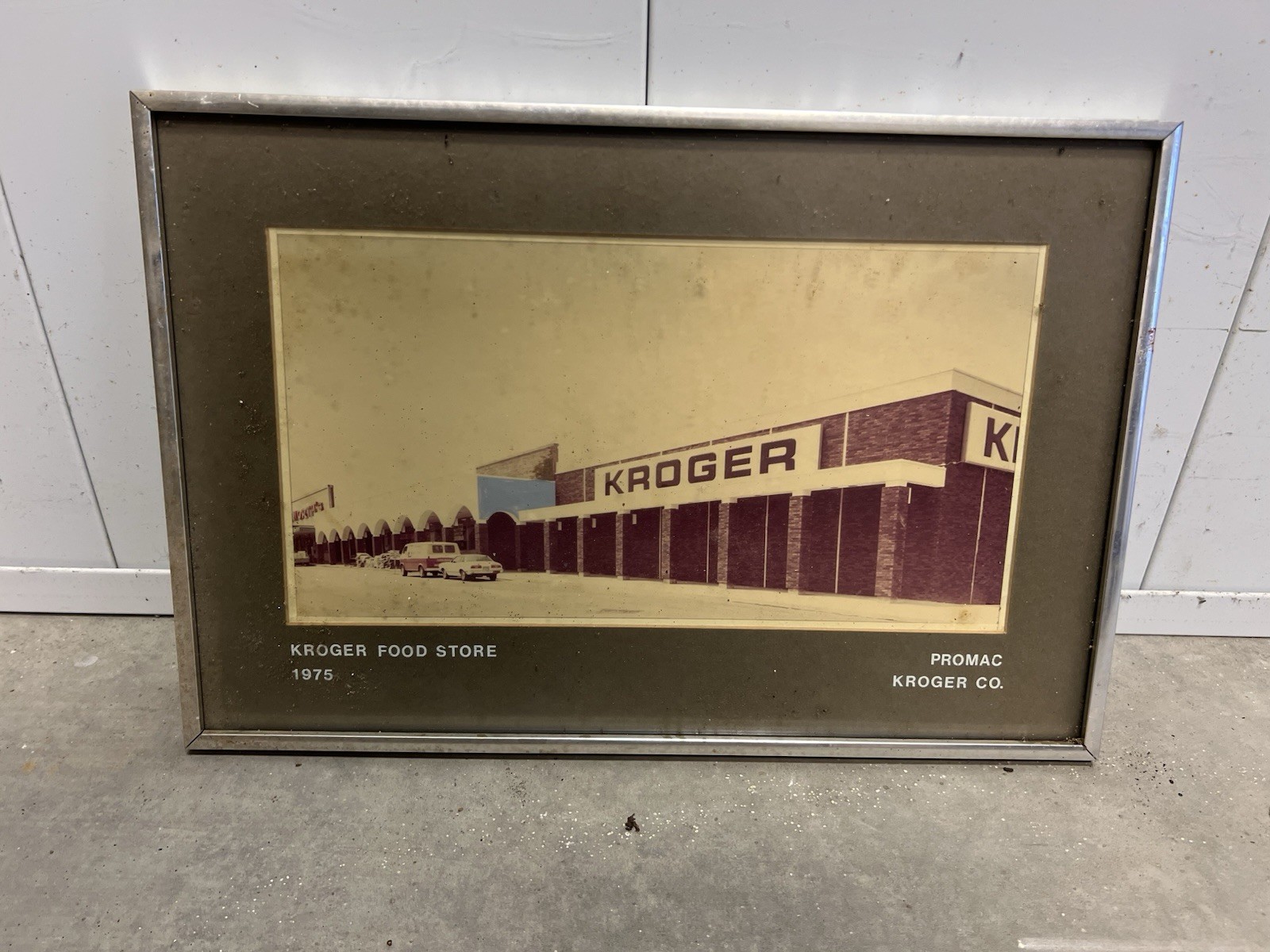 Vintage Original Kroger Food Store Market Grocery Store 1975 Framed Picture Vintage Original Kroger Food Store Market Grocery Store 1975 Framed Picture