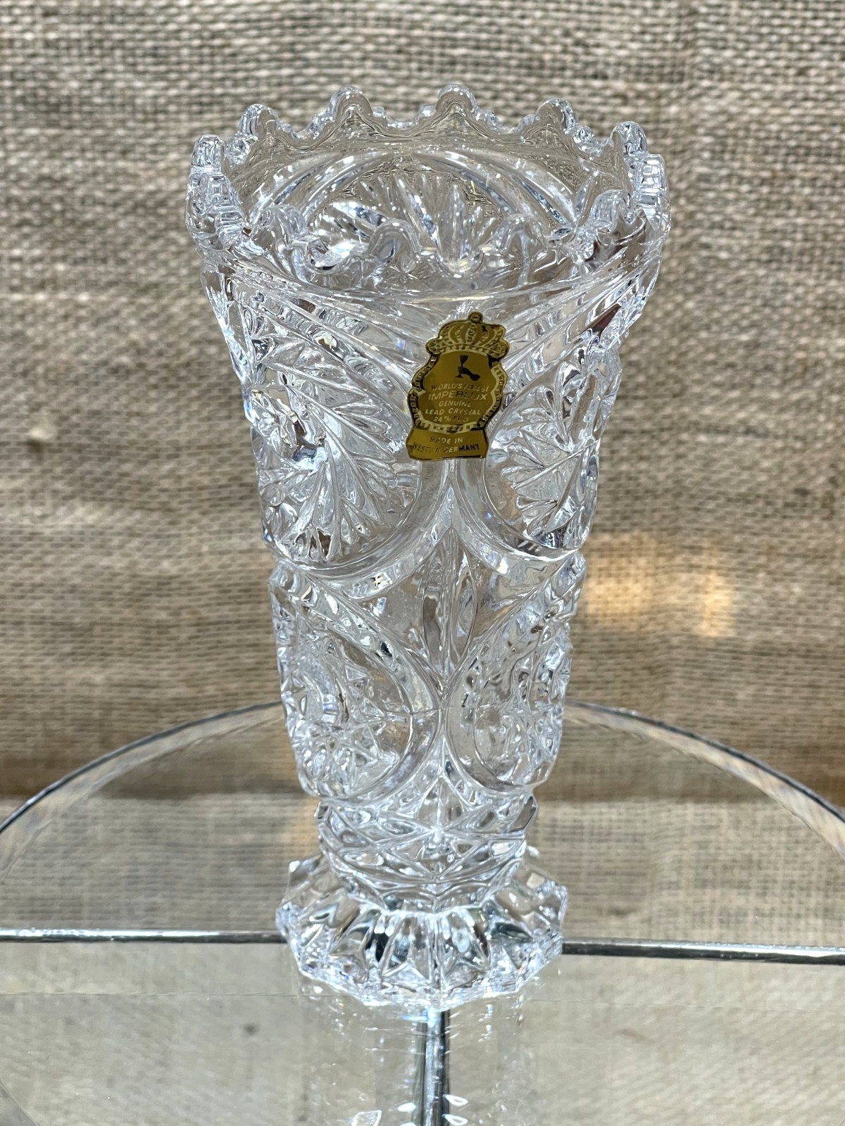 Vintage Imperlux 24% Lead Crystal Bud Vase Western Germany Vintage Imperlux 24% Lead Crystal Bud Vase Western Germany