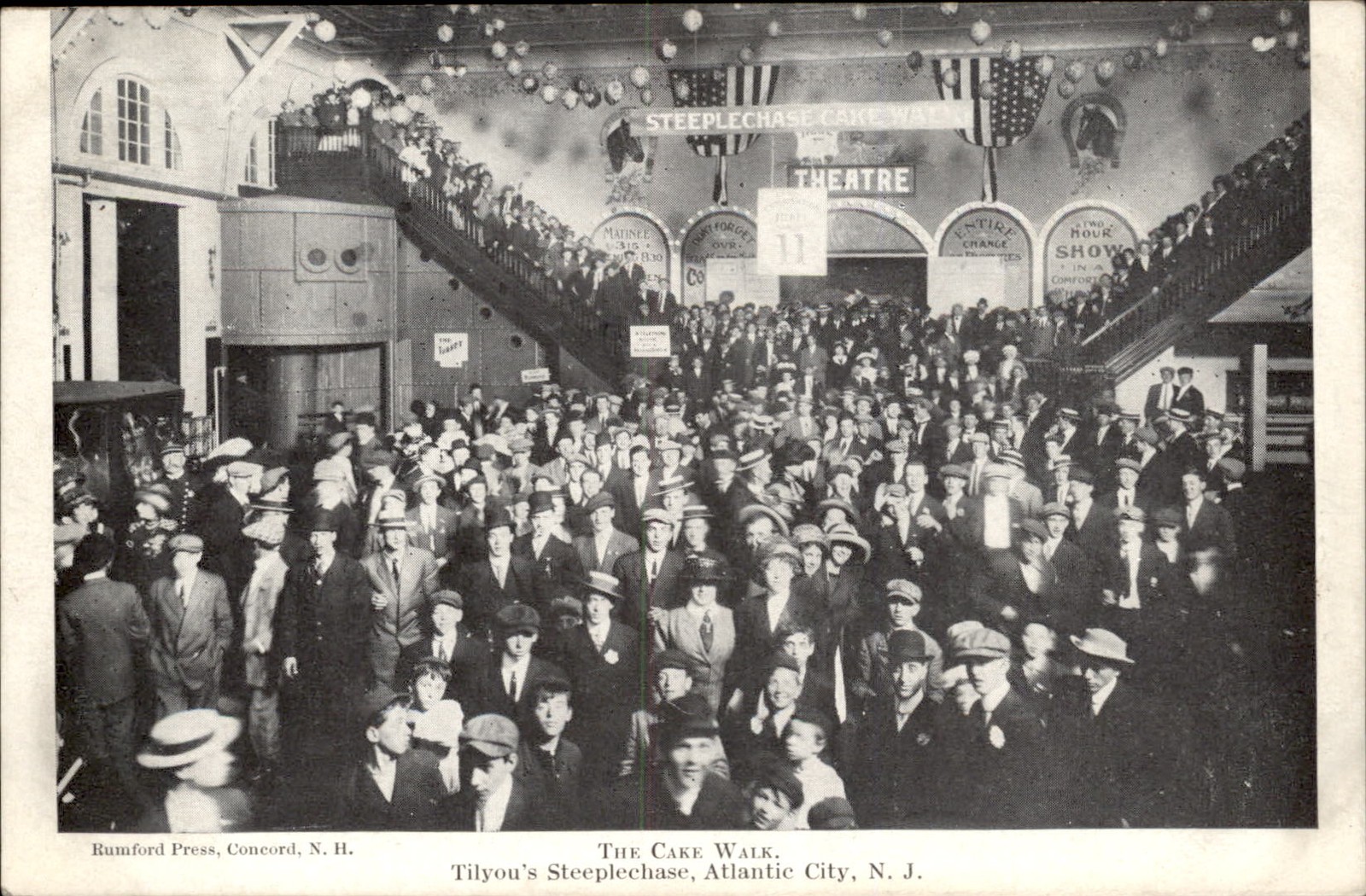 Atlantic City NJ Cake Walk TILYOU'S STEEPLECHASE SCARCE c1905 Postcard bhn Atlantic City NJ Cake Walk TILYOU'S STEEPLECHASE SCARCE c1905 Postcard bhn