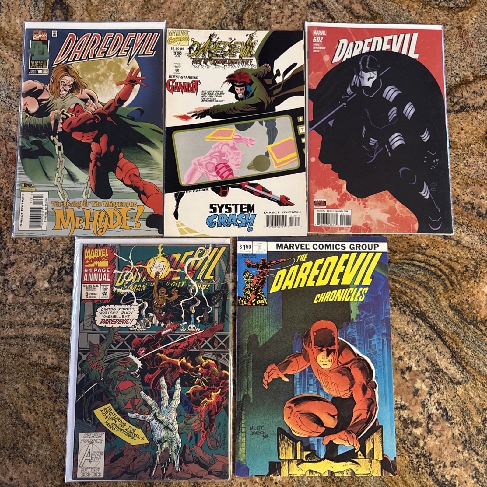 Lot of 5 Daredevil Comics #330 602 Annual 9 Chronicles Marvel Lot of 5 Daredevil Comics #330 602 Annual 9 Chronicles Marvel