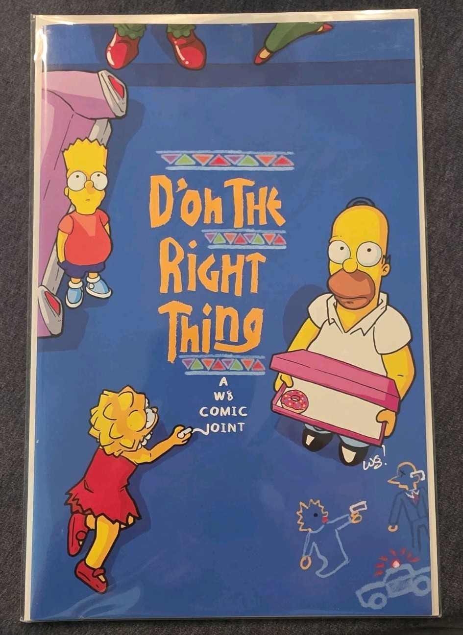D'oh The Right Thing Matthew Waite SIGNED W/ COA Simpsons Homage Art Book