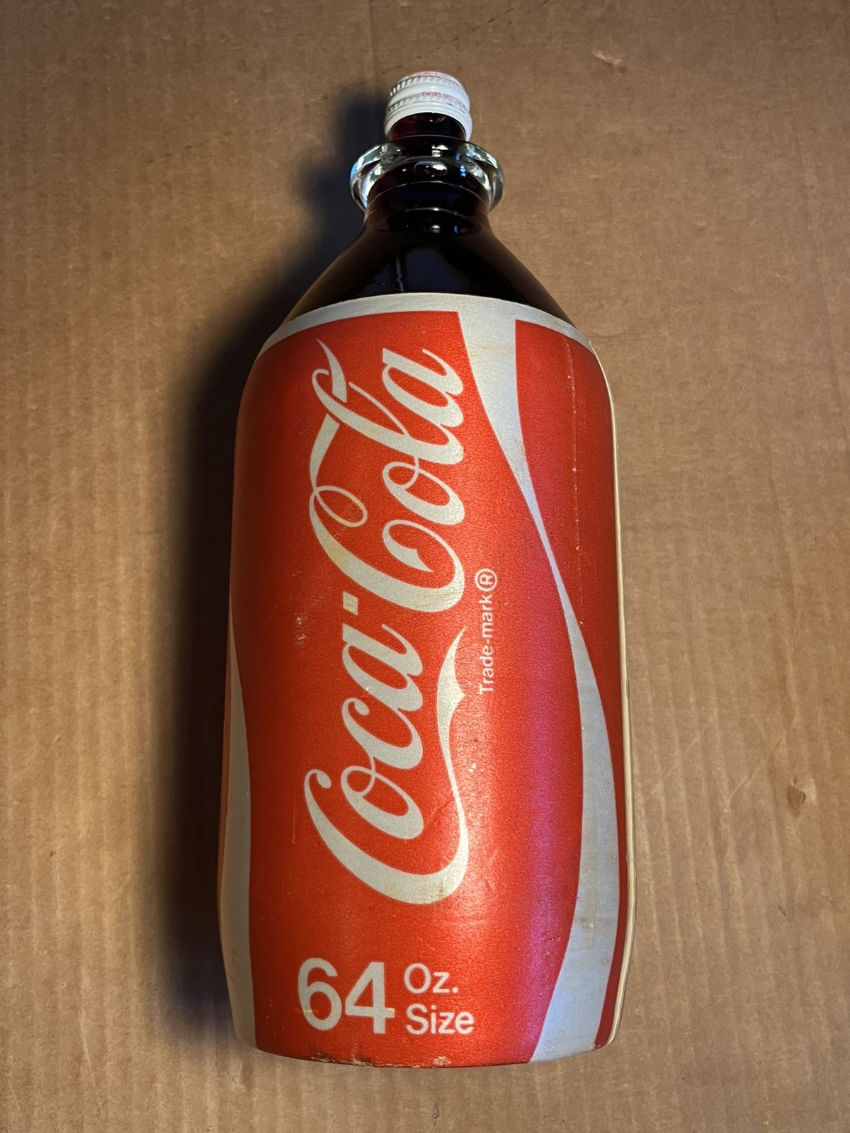 Great Condition Vintage 1976 Coca Cola Foam Label 64oz 1L Glass Bottle Unopened