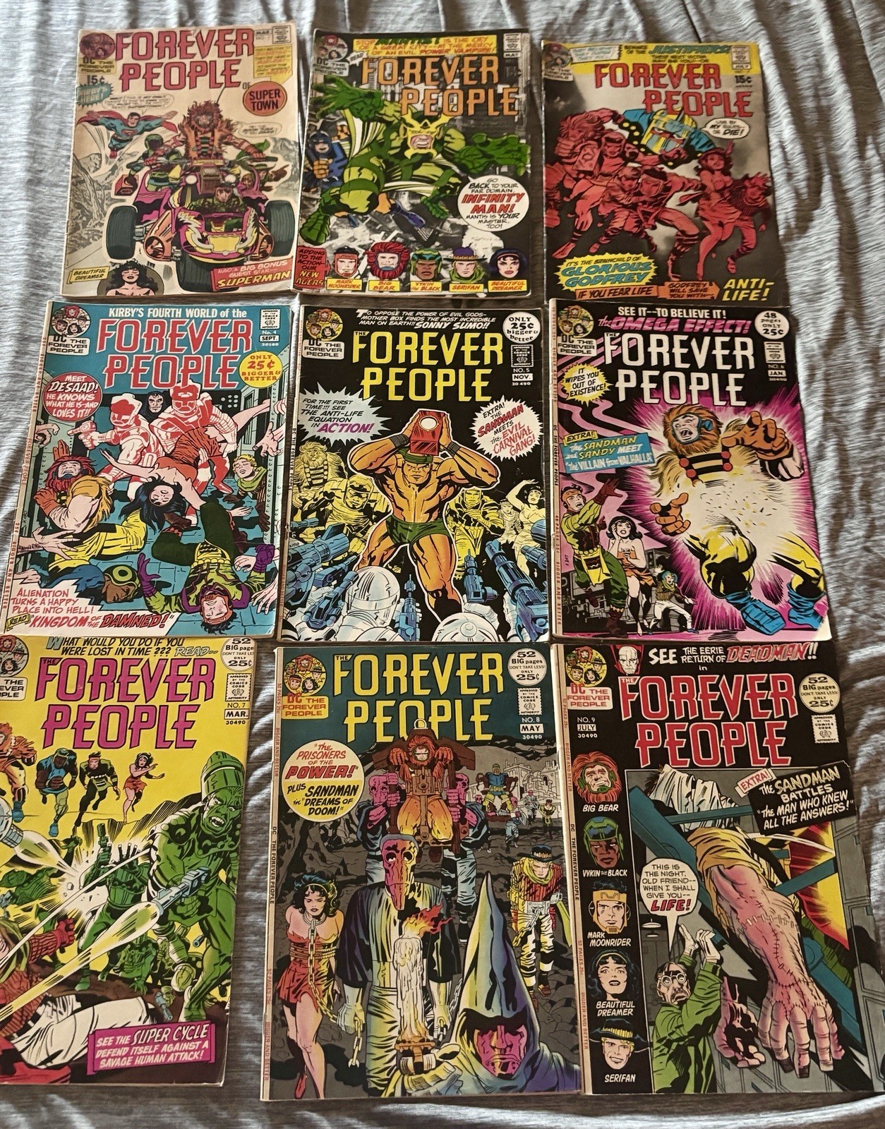 Vintage Comic Book DC Forever People Lot Issues 1-9