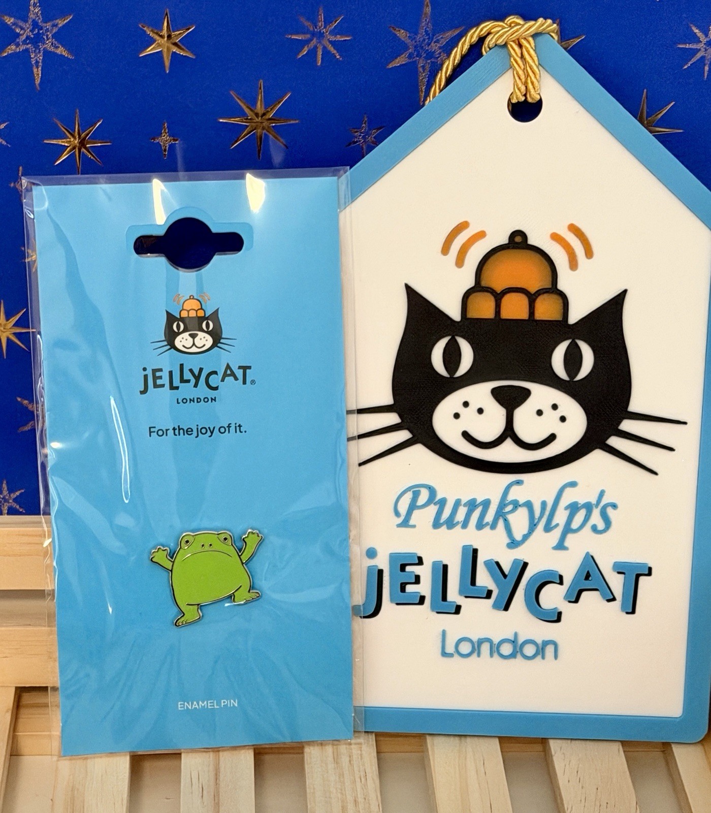Authentic Jellycat❣️Ricky Rain Frog Enamel Pin Badge New Sealed