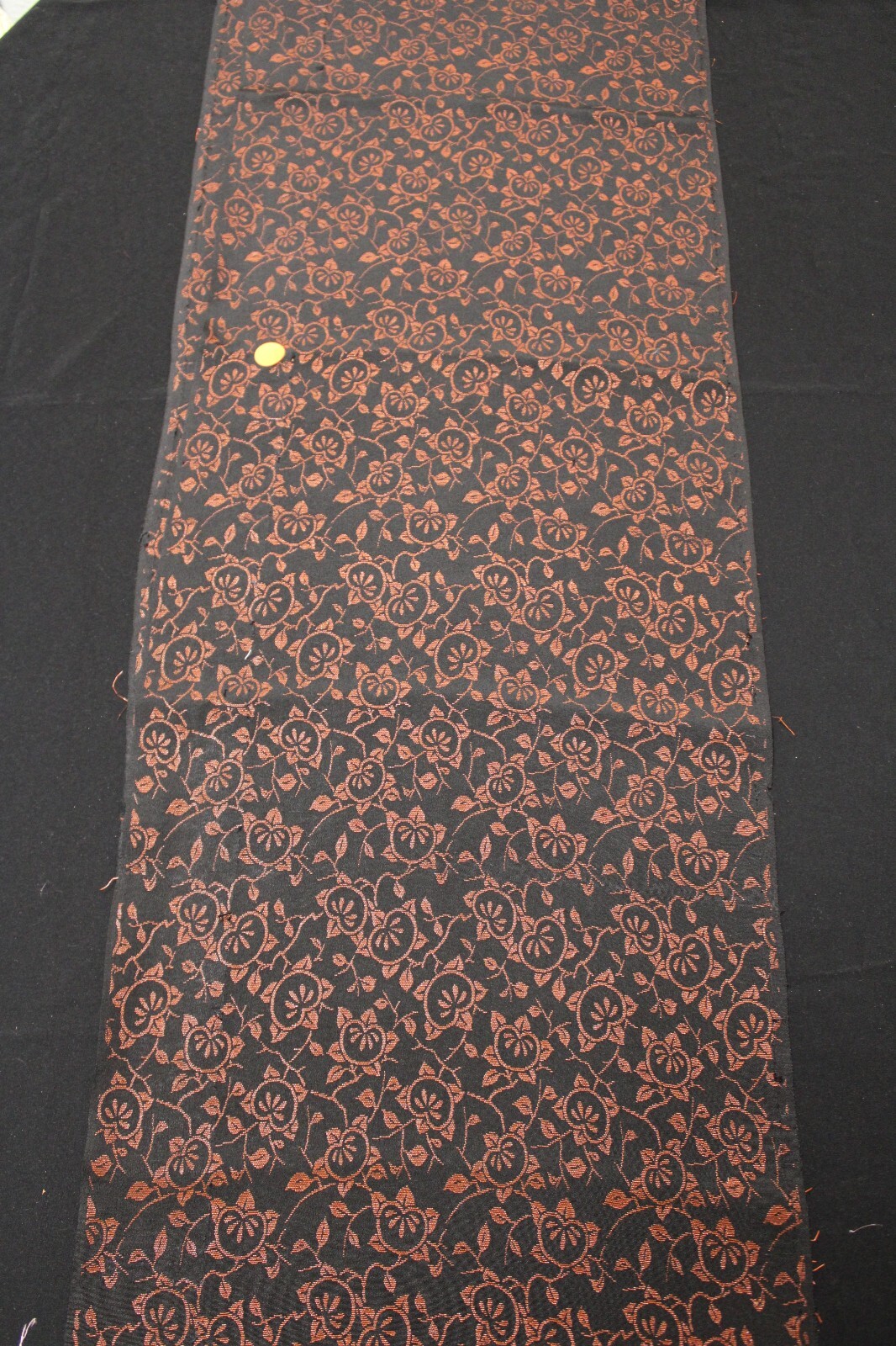 f-457 antique silk and urushi brocade kimono fabric - tachibana  - 14\