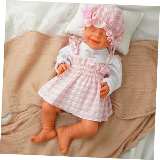 Full Silicone Baby Dolls,18-in Silicone Realistic Newborn Baby Doll, Sophia-tan