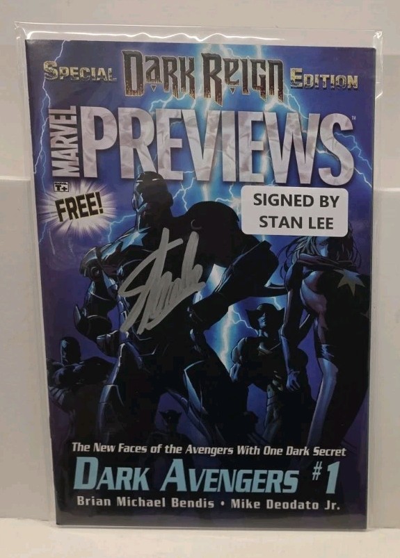 MARVEL PREVIEWS SPECIAL DARK REIGN (MARVEL) SIGNED BY STAN LEE / VF-/+