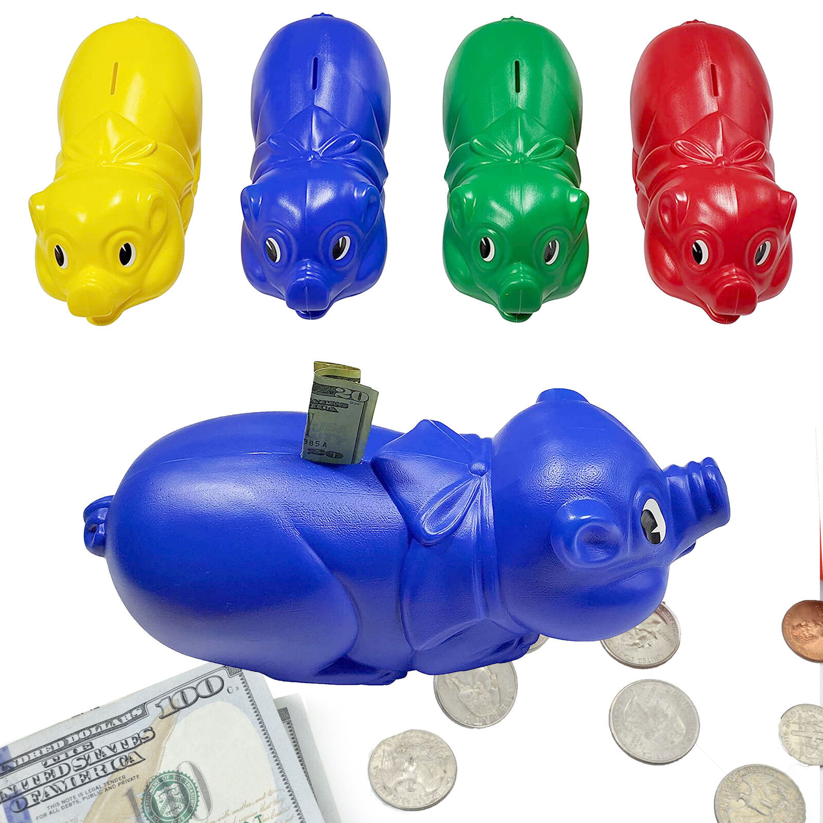 1 Money Savings Piggy Bank Cash Coin Saver Large Pig Safe Vintage Kids Gift 11\