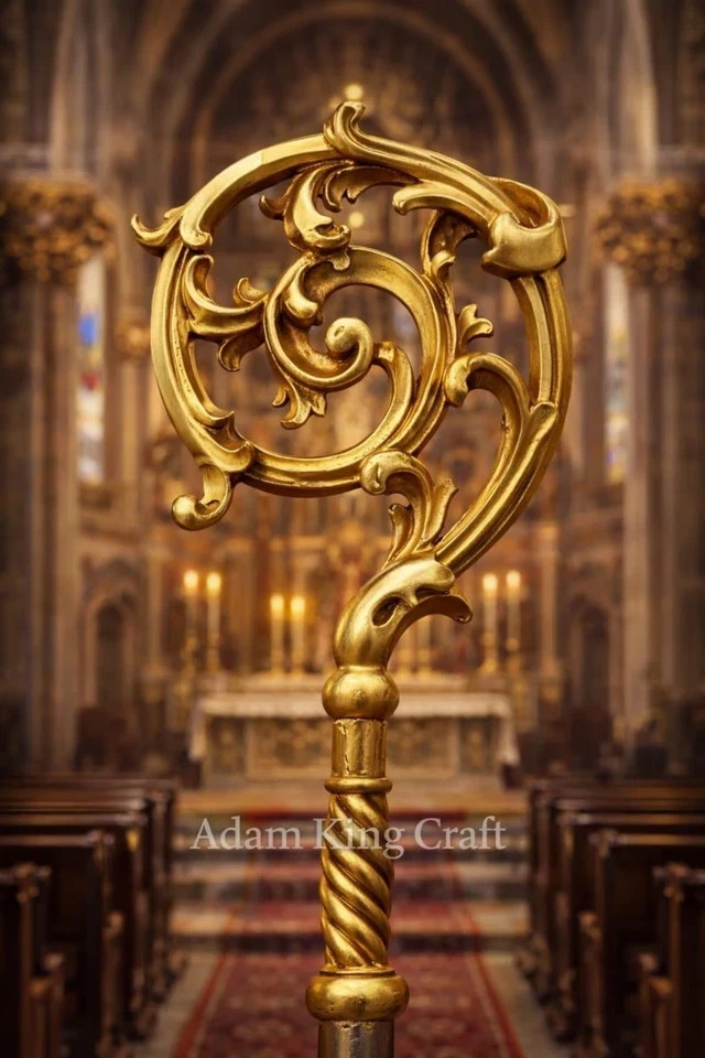 Wooden CROZIER Bishop Staff Crosier Quality Craftsmanship, 72 Wooden CROZIER Bishop Staff Crosier Quality Craftsmanship, 72