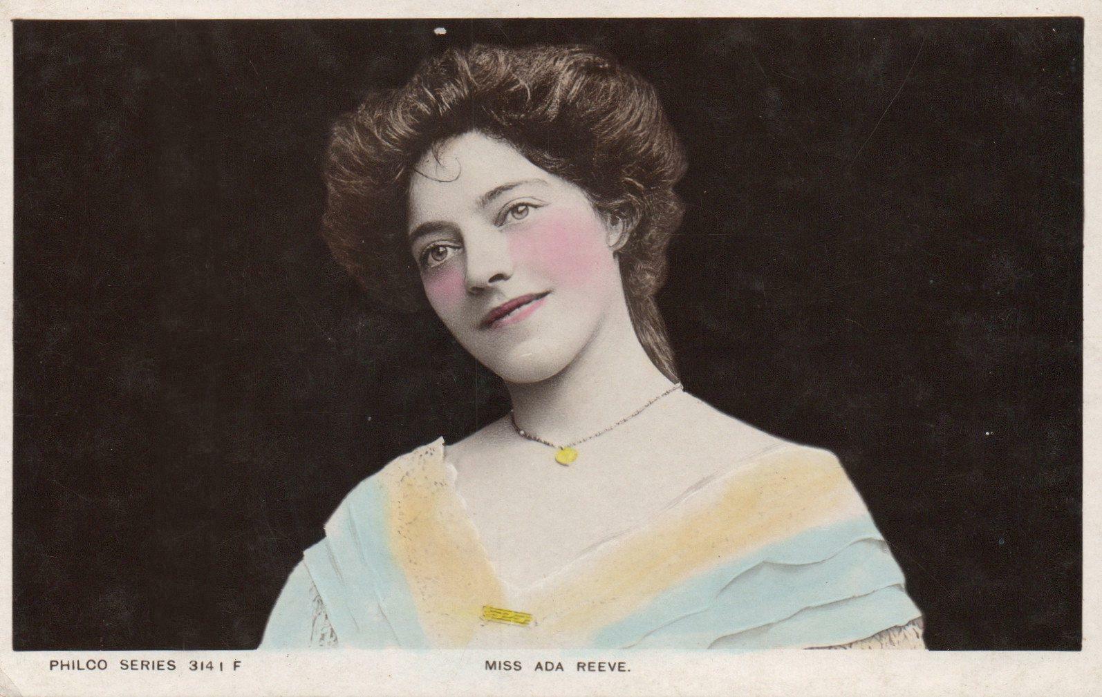 VINTAGE REAL Hand-Coloured PHOTO MISS ADA REEVE Philco Series POSTCARD