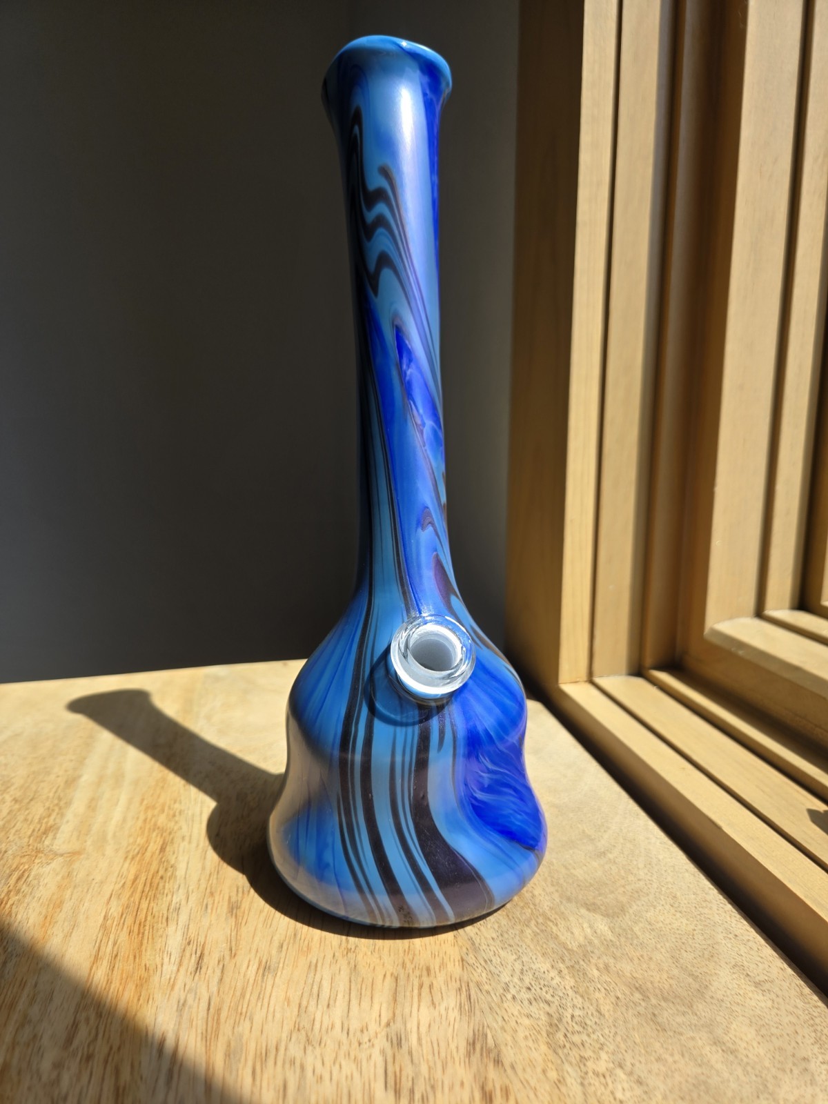 Special K 10.5 Inch Blue Bell Bottom Bong With Kickback Special K 10.5 Inch Blue Bell Bottom Bong With Kickback