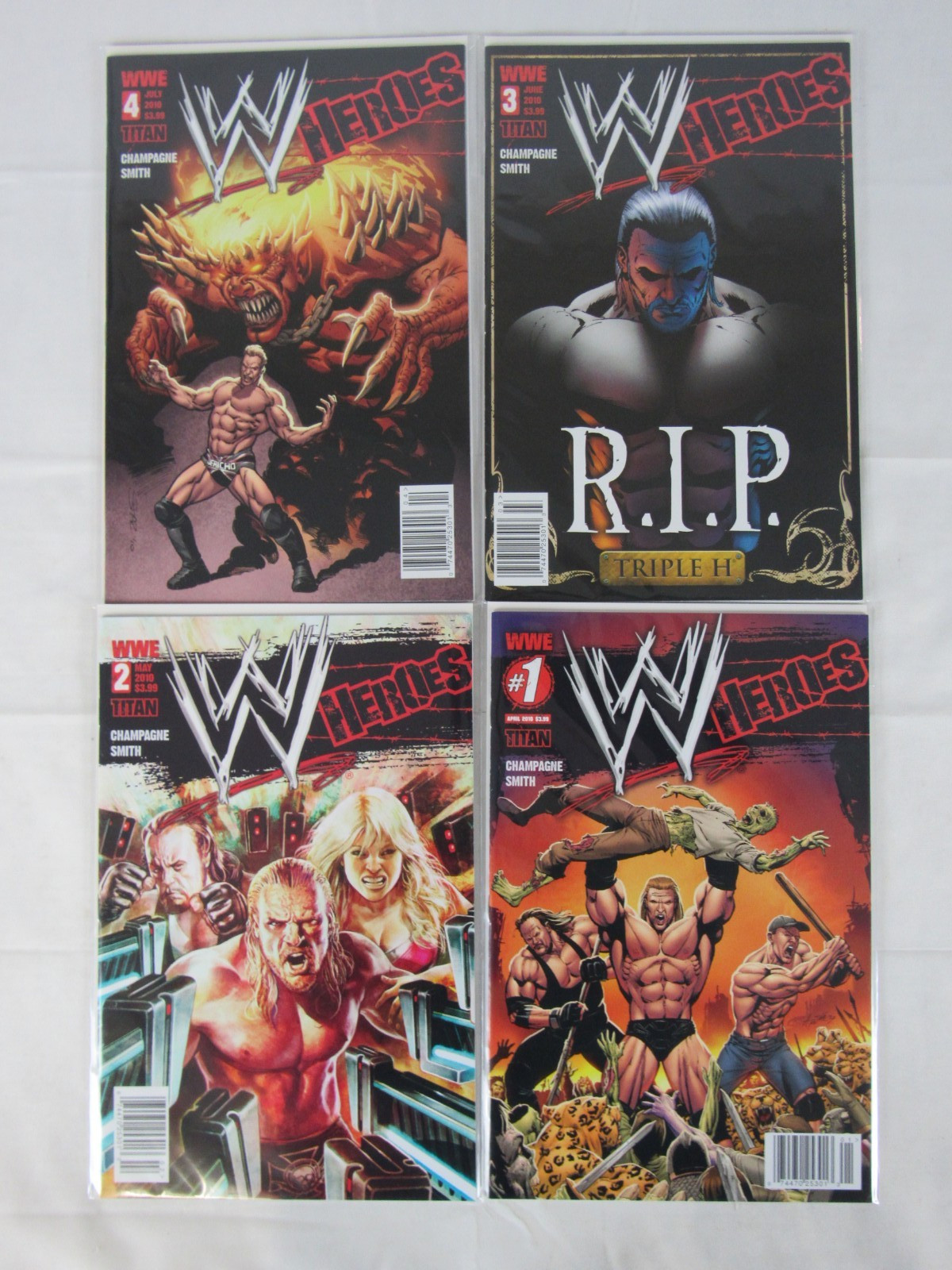 WWE Heroes (2010, Titan Comics) #1, 2, 3, 4 Run NM 9.4 MM628