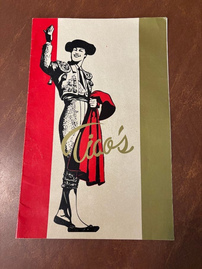 Denver CO Vintage Tico\'s Restaurant Menu Mexican Food
