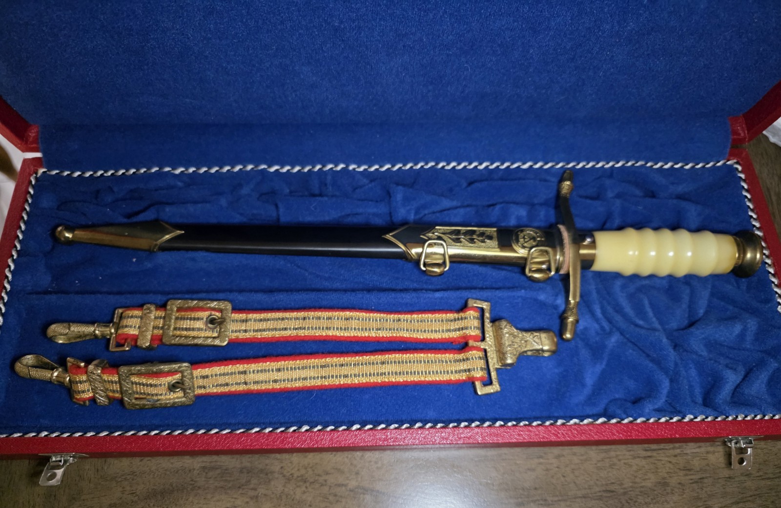 Vintage East German Germany DDR General Officer\'s Dagger with Scabbard & Box
