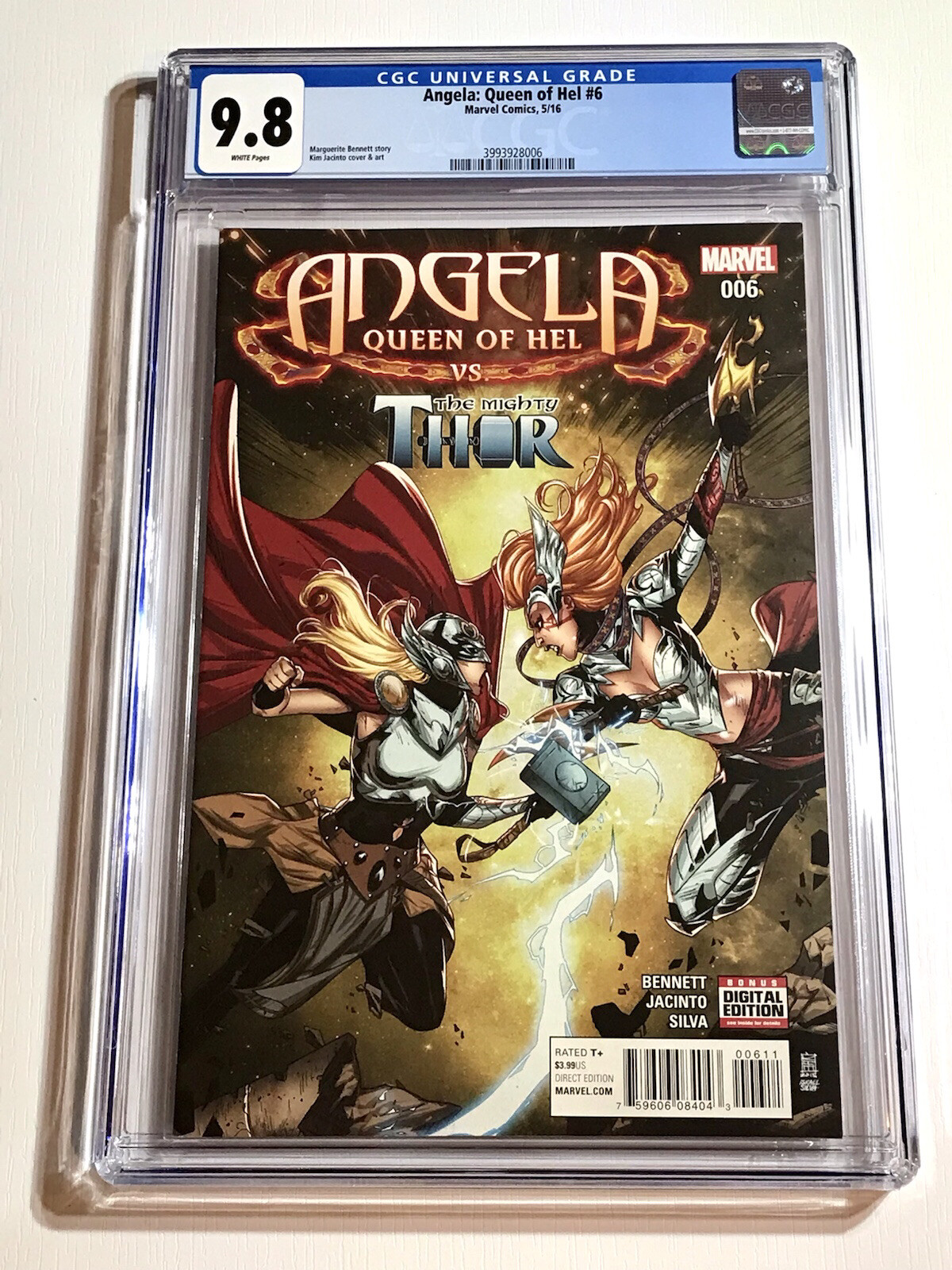 2016 ANGELA: QUEEN OF HEL #6 1ST MEETING THOR JANE FOSTER & ANGELA CGC 9.8 POP 5
