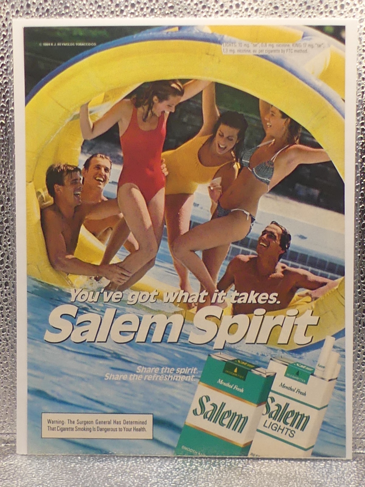 VTG Salem Lights Cigarette Spirit Magazine 1984 Print Advertising Full Page Ad VTG Salem Lights Cigarette Spirit Magazine 1984 Print Advertising Full Page Ad