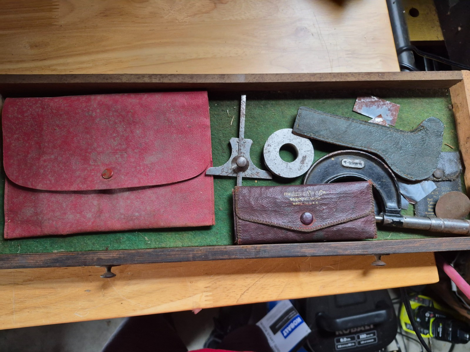 Vintage Starrett Lufkin Machinist Precision Tool Lot Gauges Protractor Shims Vintage Starrett Lufkin Machinist Precision Tool Lot Gauges Protractor Shims