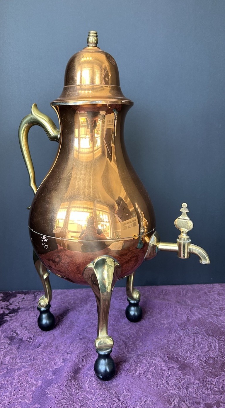 Antique Royal Holland Samovar Coffee Pot Daalderop Chinoiserie Copper &Pewter Antique Royal Holland Samovar Coffee Pot Daalderop Chinoiserie Copper &Pewter