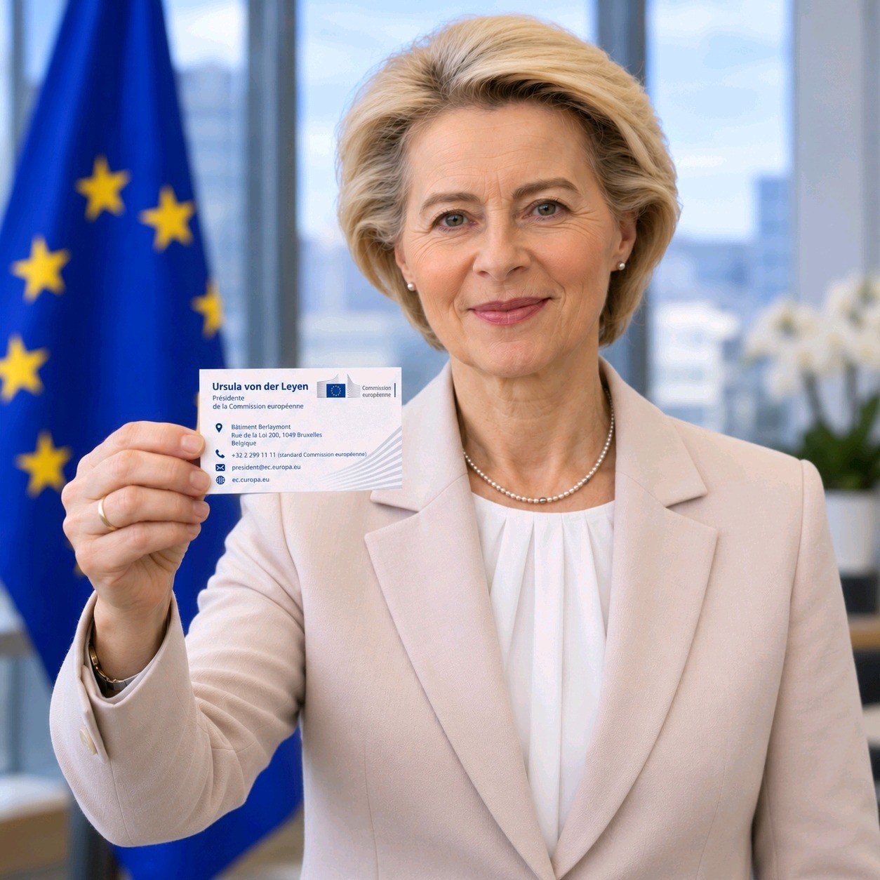 Ursula von der Leyen - Business Card - Politics - Autograph - Certified