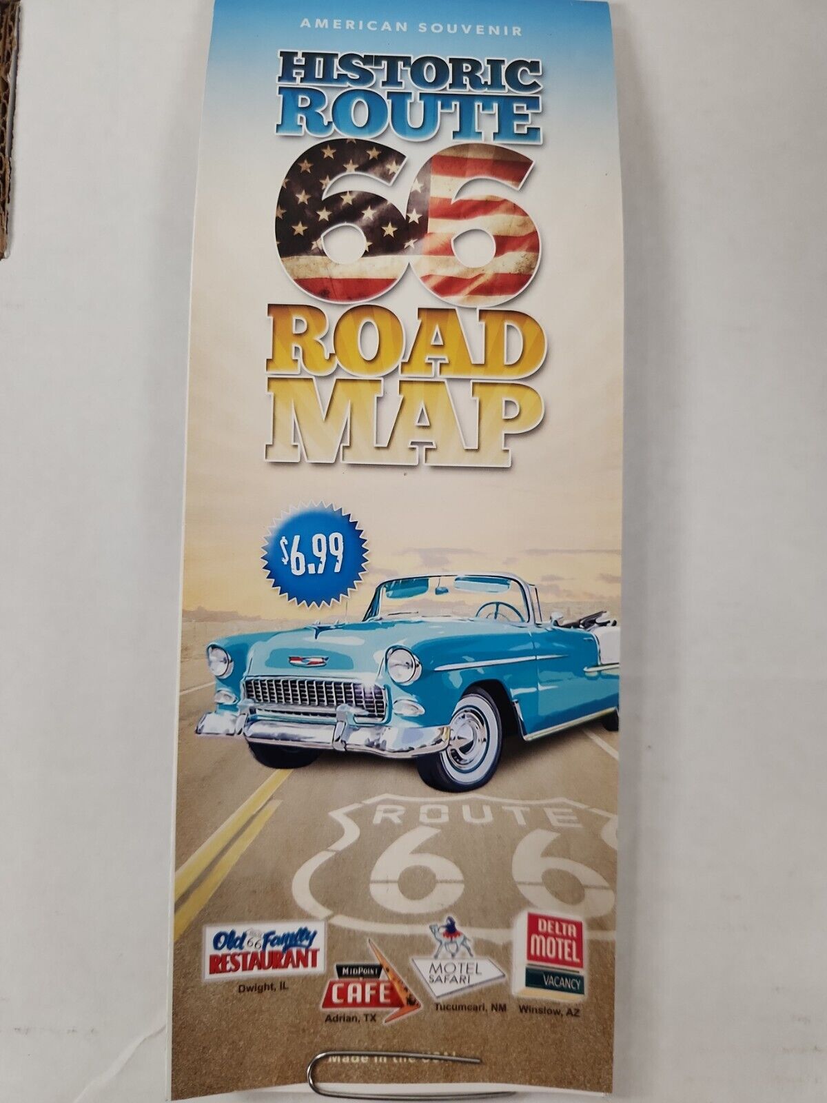 HISTORIC ROUTE 66 TRAVEL ROAD MAP CHICAGO TO LA 97th  2023 EDITION BEST GUIDE
