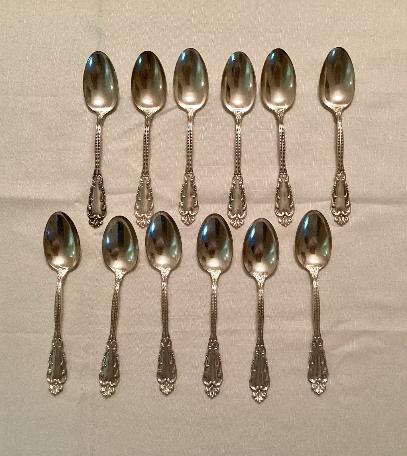Holmes and Edwards, 12 table spoons, Marina Pattern c. 1896