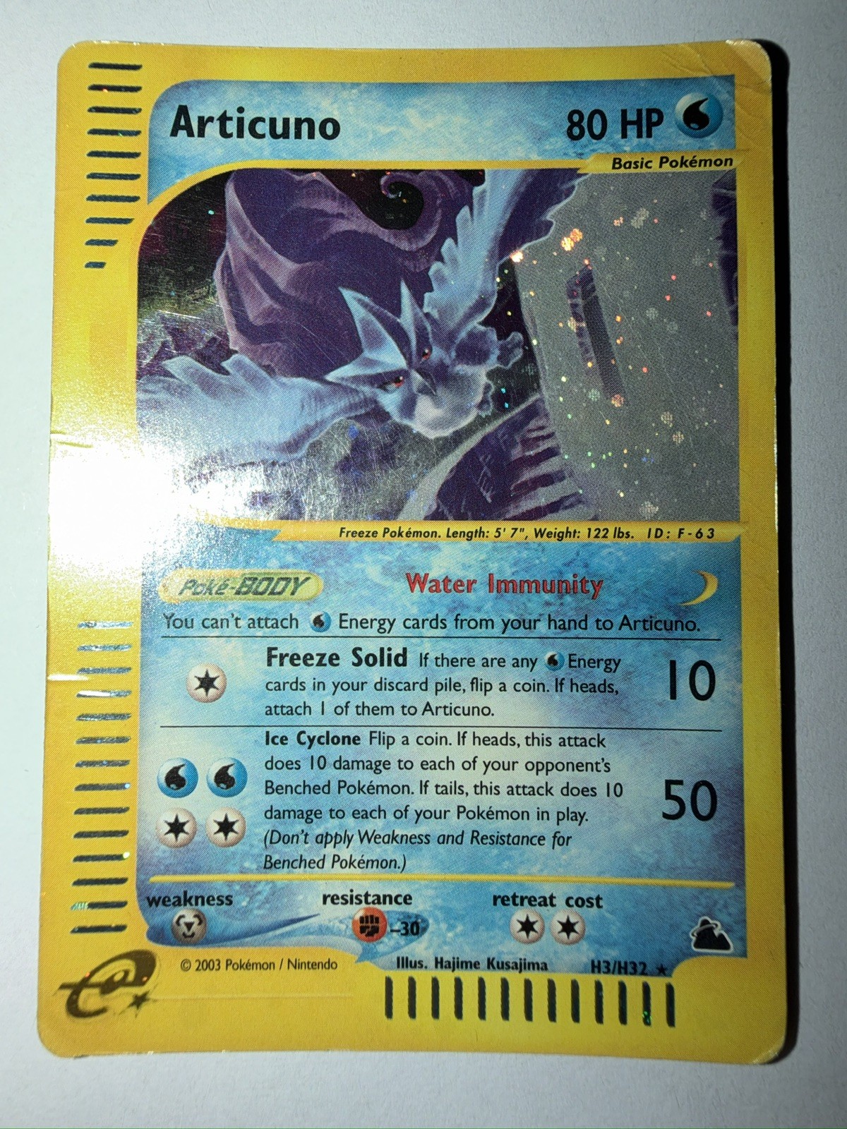 Articuno - H3/H32 - Pokemon Skyridge Holo Rare Card MP Articuno - H3/H32 - Pokemon Skyridge Holo Rare Card MP
